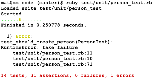 Running tests with redgreen, from the console